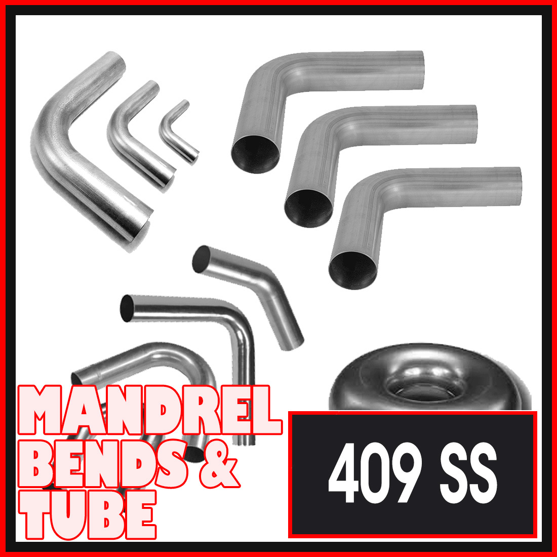 2 1/2" 409 Stainless Steel Mandrel Bends and Exhaust Pipe image