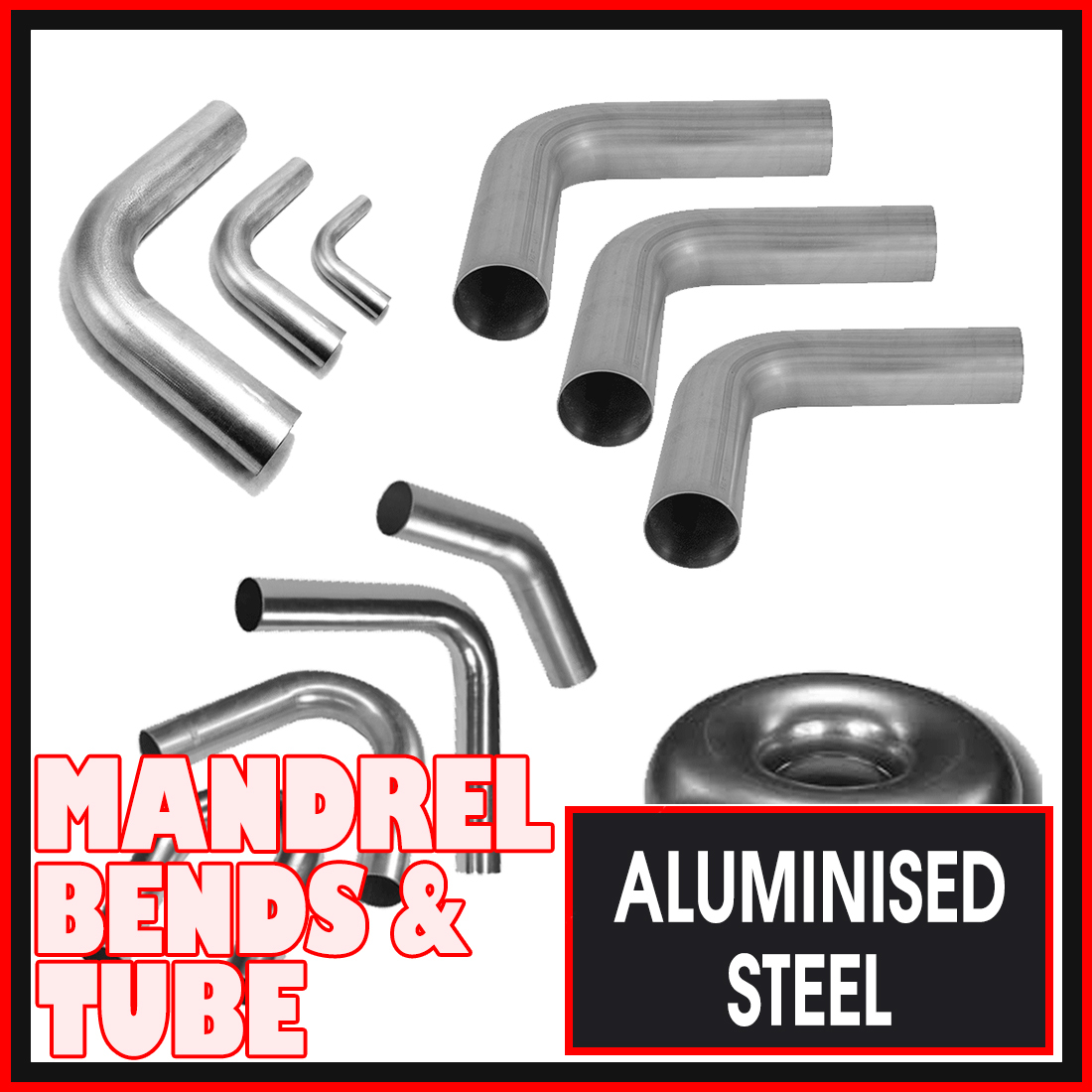 4" Aluminised Mild Steel Mandrel Bends and Exhaust Pipe image