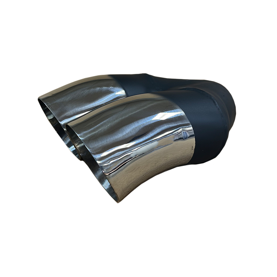 Dump Cut Tip Dual 3" Exhaust Tips Even Polished Finish image
