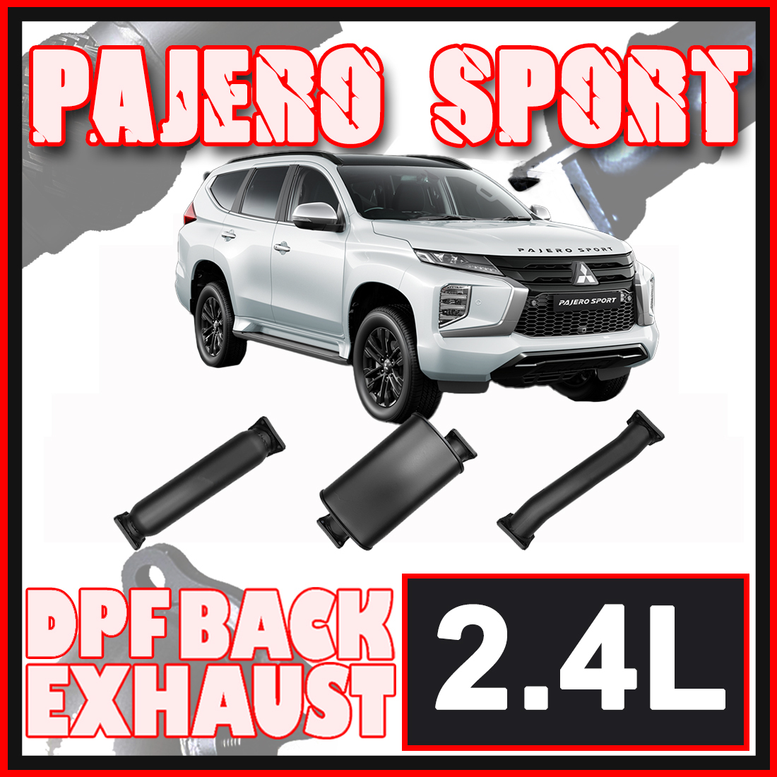 Mitsubishi QE Pajero Sport Exhaust 2.4L 3" DPF Back Systems image