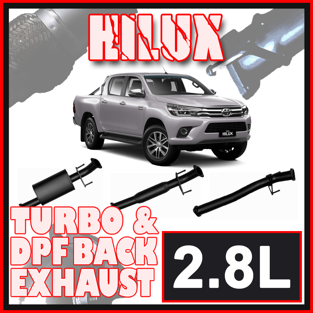 Toyota Hilux Exhaust 2.8L DPF Back Systems image